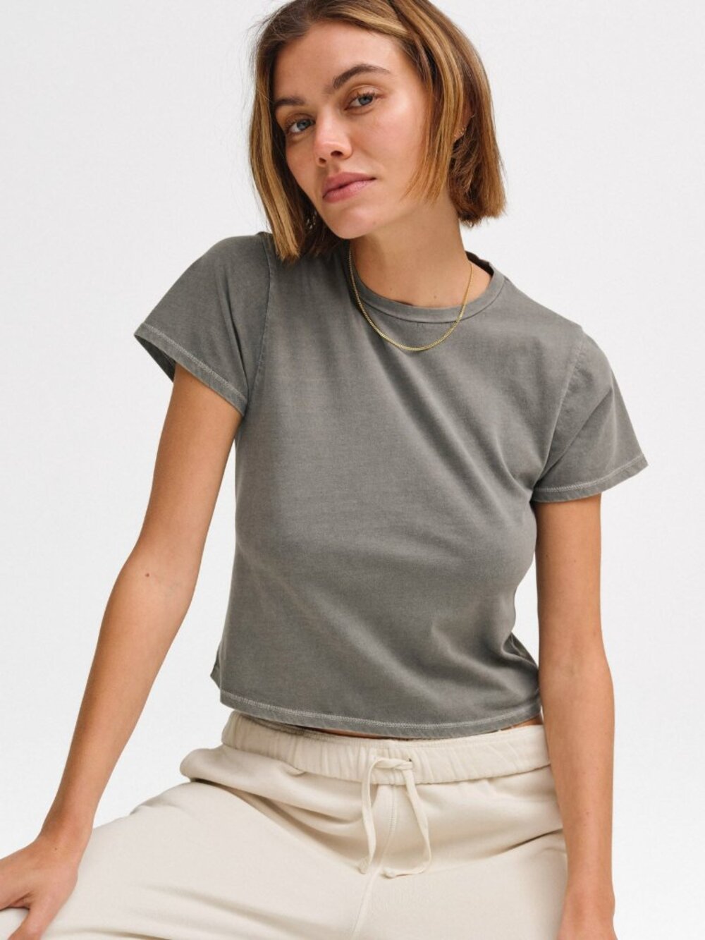 NWT Mate the Label Organic Cotton Shrunken Tee, Size Small